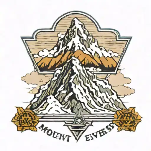 mount everest tattoo design idea