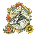 mount everest tattoo design idea