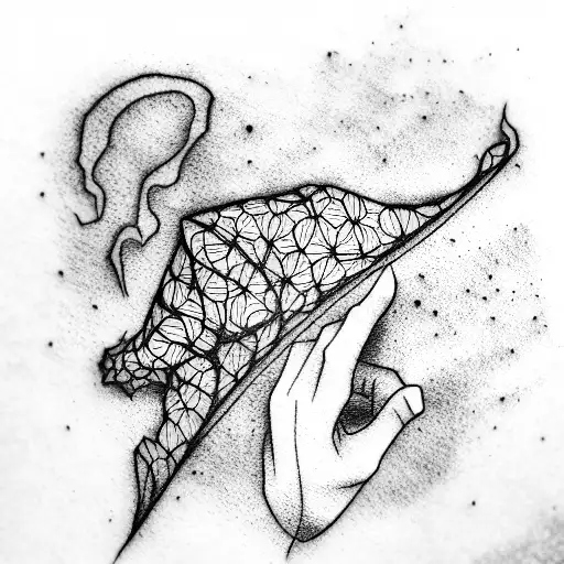 magic Tolkien harry Potter hobbit Hogwarts mystery anxiety  tattoo design idea