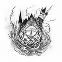 magic Tolkien harry Potter hobbit Hogwarts mystery anxiety  tattoo design idea