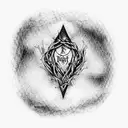magic Tolkien harry Potter hobbit Hogwarts mystery anxiety  tattoo design idea