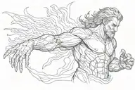 Prometheus with fire in his hands tattoo design idea