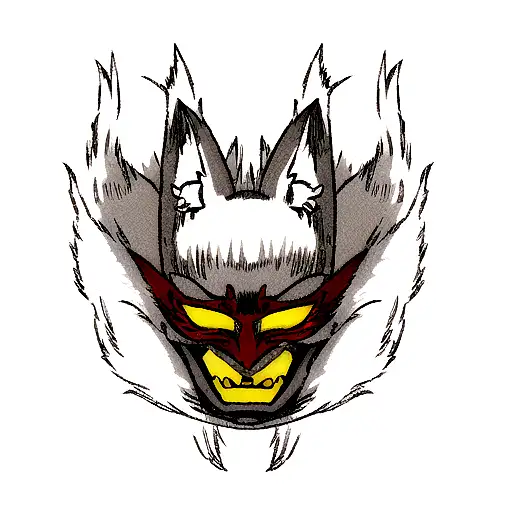 Kitsune Mask tattoo design idea