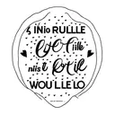 Incorporate the phrase 'rule number 5 Show no love. Love will get you killed' in a minimalist script font with a subtle VA reference tattoo design idea