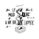 Incorporate the phrase 'rule number 5 Show no love. Love will get you killed' in a minimalist script font with a subtle VA reference tattoo design idea