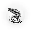 dagger chain snake tattoo design idea