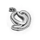 dagger chain snake tattoo design idea