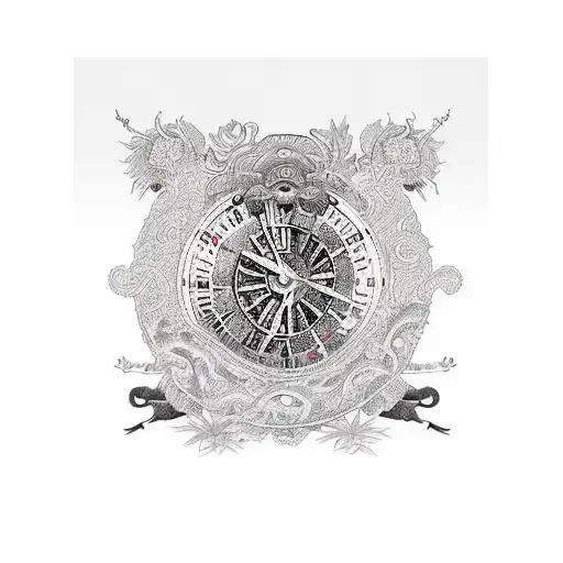 a sleeve of time, family, religion and change being the only constant tattoo design idea