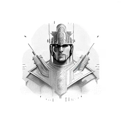 illyrian man solder tattoo design idea