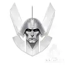 illyrian man soldier helmet  tattoo design idea