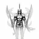 illyrian man soldier skenderbeg tattoo design idea