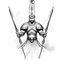 illyrian man soldier skenderbeg tattoo design idea