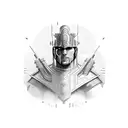 illyrian man solder tattoo design idea