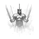 illyrian man solder tattoo design idea