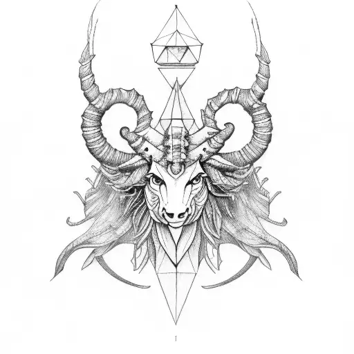 tribal full back capricorn saggitarius gemini tattoo design idea