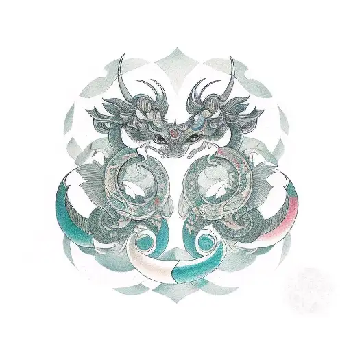 Gemini Capricorn saggitarius tattoo design idea