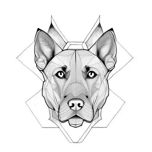 Belgian malinois tattoo design idea