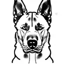 Belgian malinois tattoo design idea