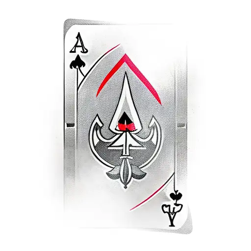 arrow pinning ace of spades to my arm tattoo design idea