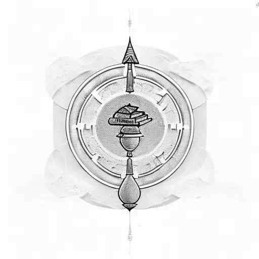 Ancient Egyptian hieroglyphs intertwined with books tattoo design idea