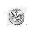 Ancient Egyptian hieroglyphs intertwined with books tattoo design idea