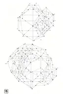Equal-sized and adjacent hollow octagons with a radius of five centimeters tattoo design idea