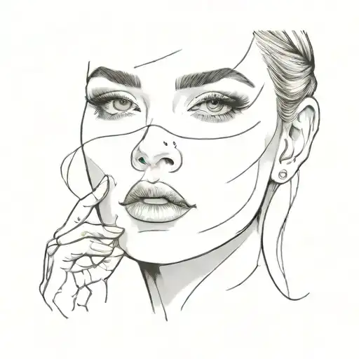 Makeup running down your face  tattoo design idea