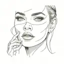 Makeup running down your face  tattoo design idea