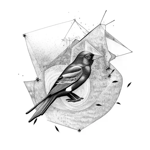 blackbird  tattoo design idea