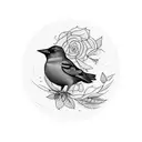 blackbird  tattoo design idea