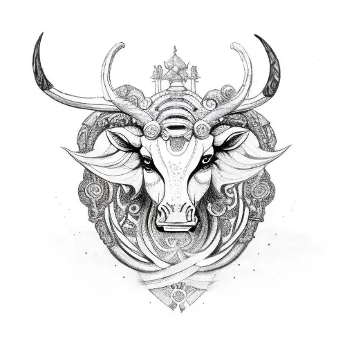 taurus goddess tattoo design idea