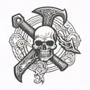crowbar as a weapon  tattoo design idea