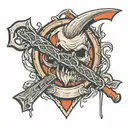 crowbar as a weapon  tattoo design idea