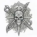 crowbar as a weapon  tattoo design idea