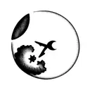 moon in Waxing Gibbous phase tattoo design idea