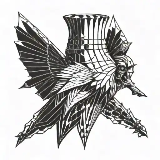 Bishop chess piece abstract design,   tattoo design idea