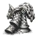 Bishop chess piece, abstract interpretation tattoo design idea