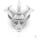 Anubis RA pyramide Sonnenuntergang  tattoo design idea