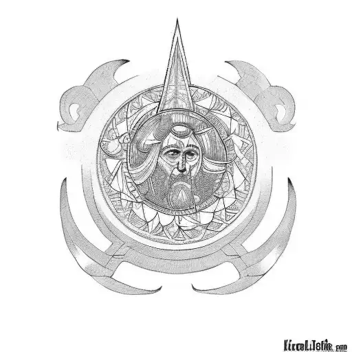 shield of achilles tattoo design idea