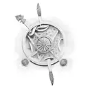 shield of achilles tattoo design idea