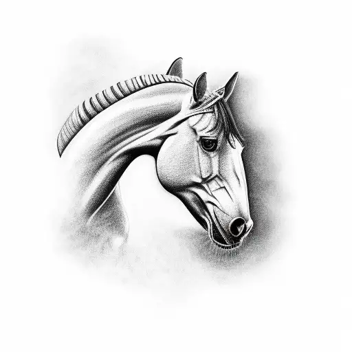 Horse Running tattoo design idea