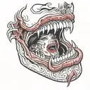 The mouth of megan fox in jennifer's body when she burns her tongue  tattoo design idea