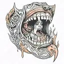 The mouth of megan fox in jennifer's body when she burns her tongue  tattoo design idea