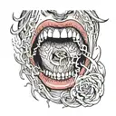 The mouth of megan fox in jennifer's body when she burns her tongue  tattoo design idea