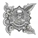 mafia symbol incorporated tattoo design idea