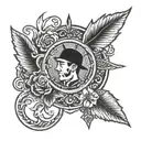 mafia symbol incorporated tattoo design idea