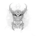 Hindu symbols small for knuckle tattoo design idea