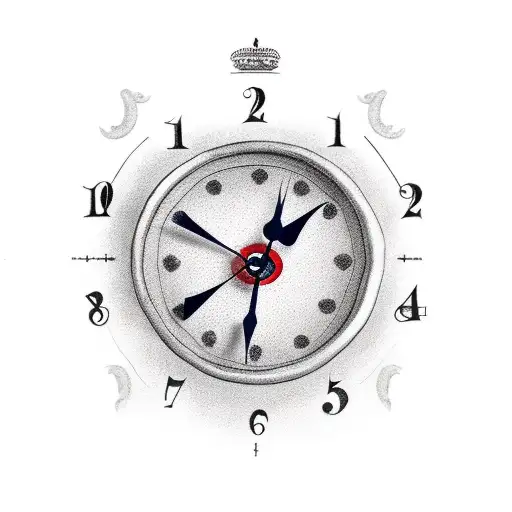 clock pointing at 11:28am tattoo design idea