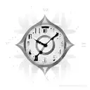 clock pointing at 11:28am tattoo design idea