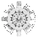 clock pointing at 11:28am tattoo design idea